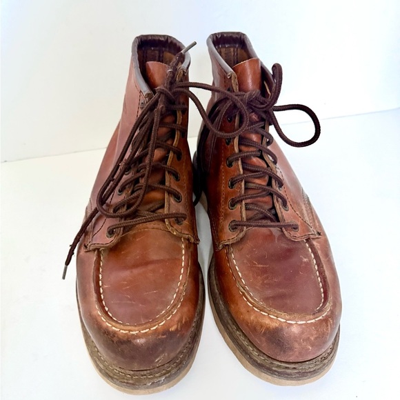 Red Wing 100th Anniversary Moc Toe Limited Edition Boots Sz 8.5 USA Leather - Picture 3 of 13